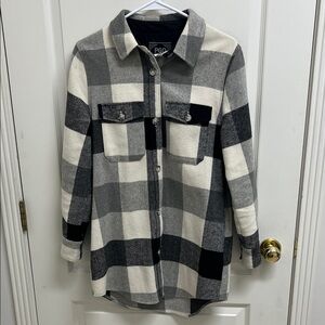 PGD Plaid Button Up Shacket | Size S